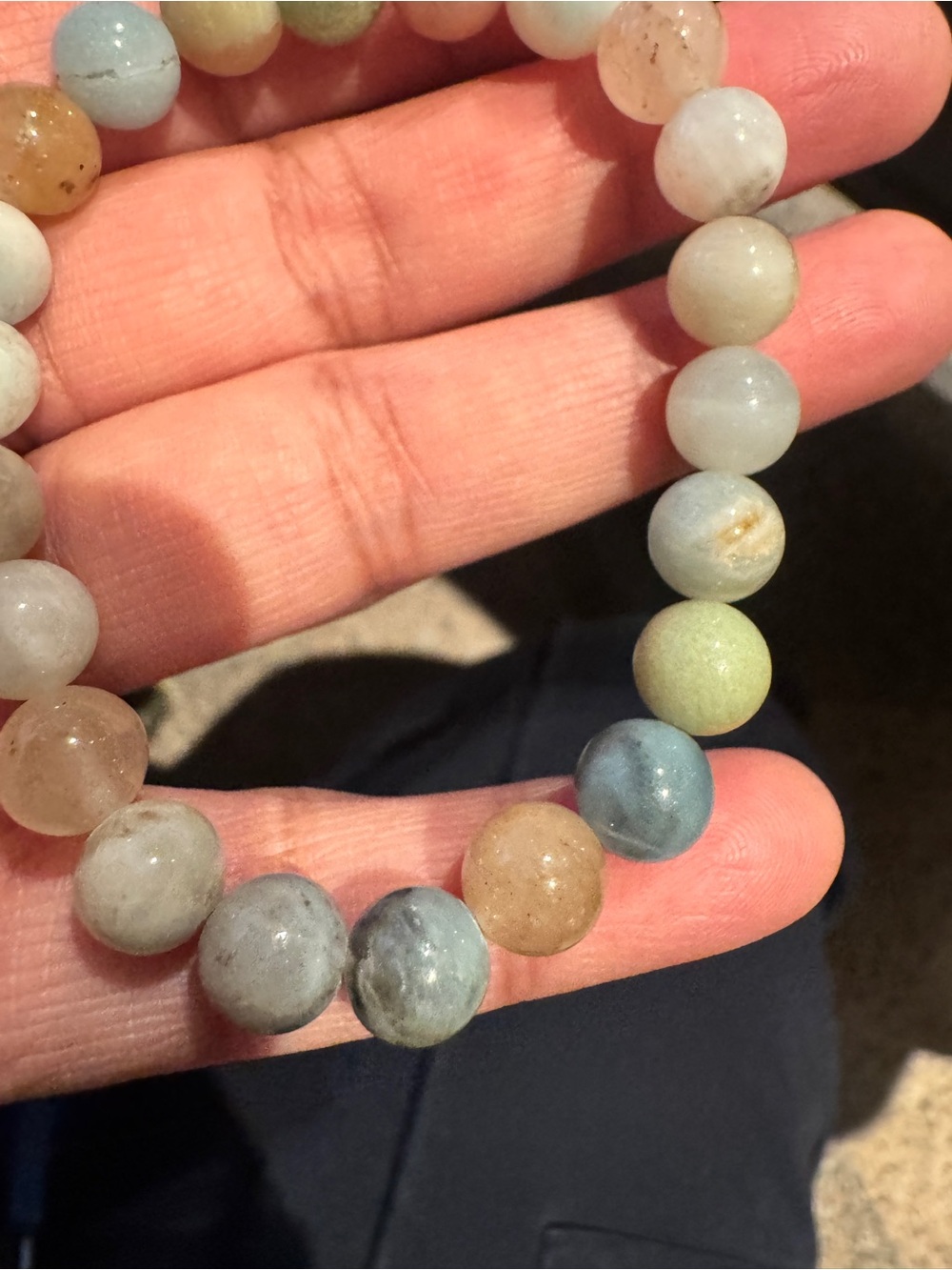 Amazonite Beaded Stretch Bracelet - Multi-Color - Picture 7 of 8